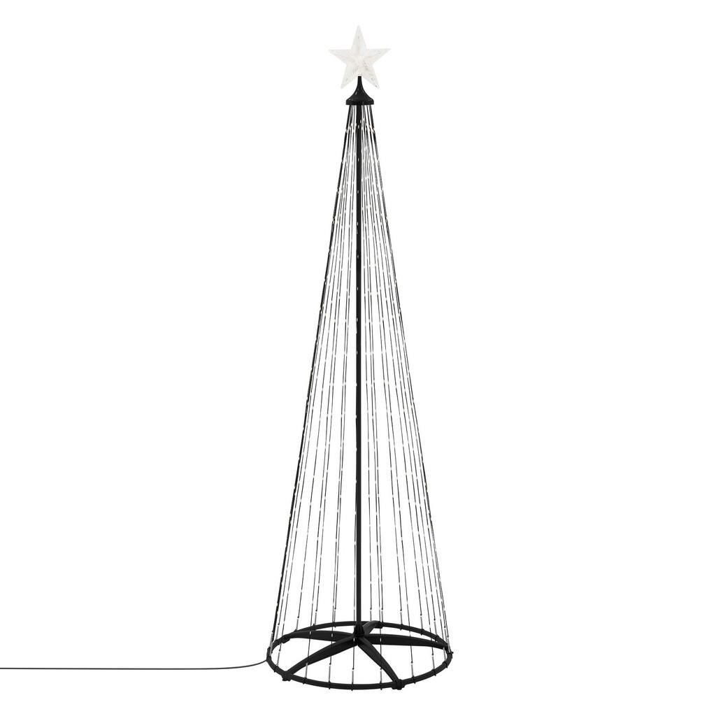 ECD-Germany LED VÁNOČNÍ STROMEK Venkovní 210 cm 370 LED Kov