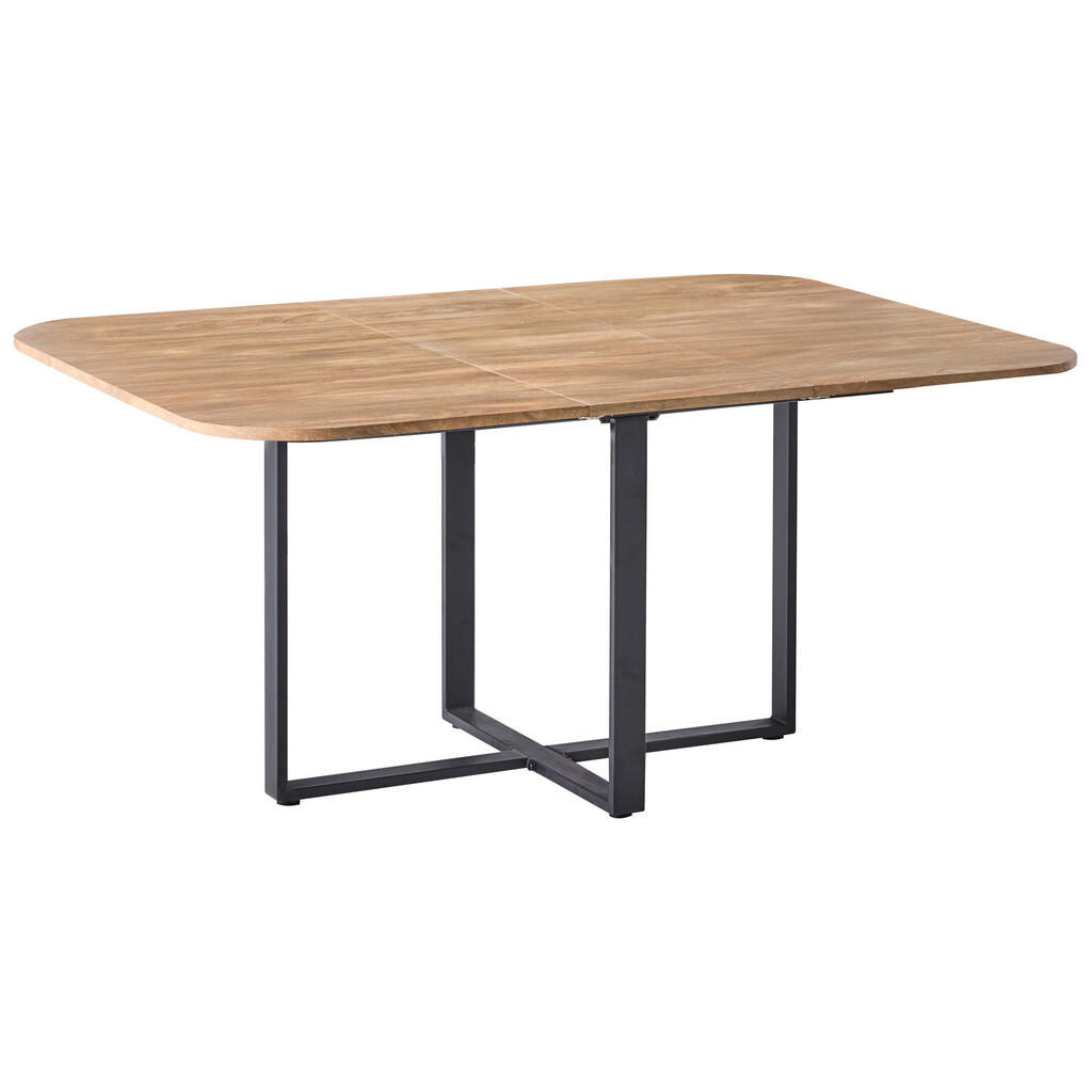 Beliani JÍDELNÍ STŮL vysunovací Hnědý 120-160/120 cm Cooper
