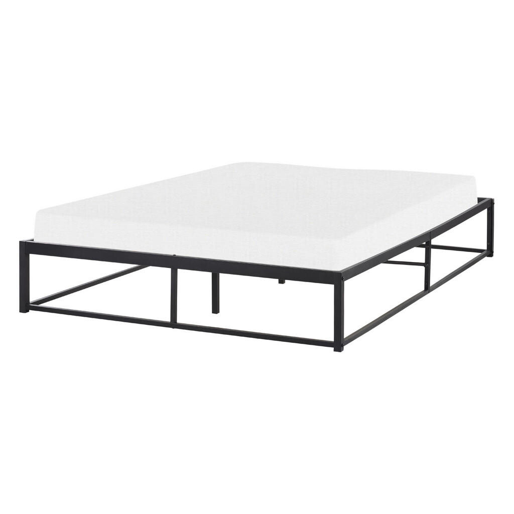 Beliani POSTEL s roštem 140/200 cm Černá Viry