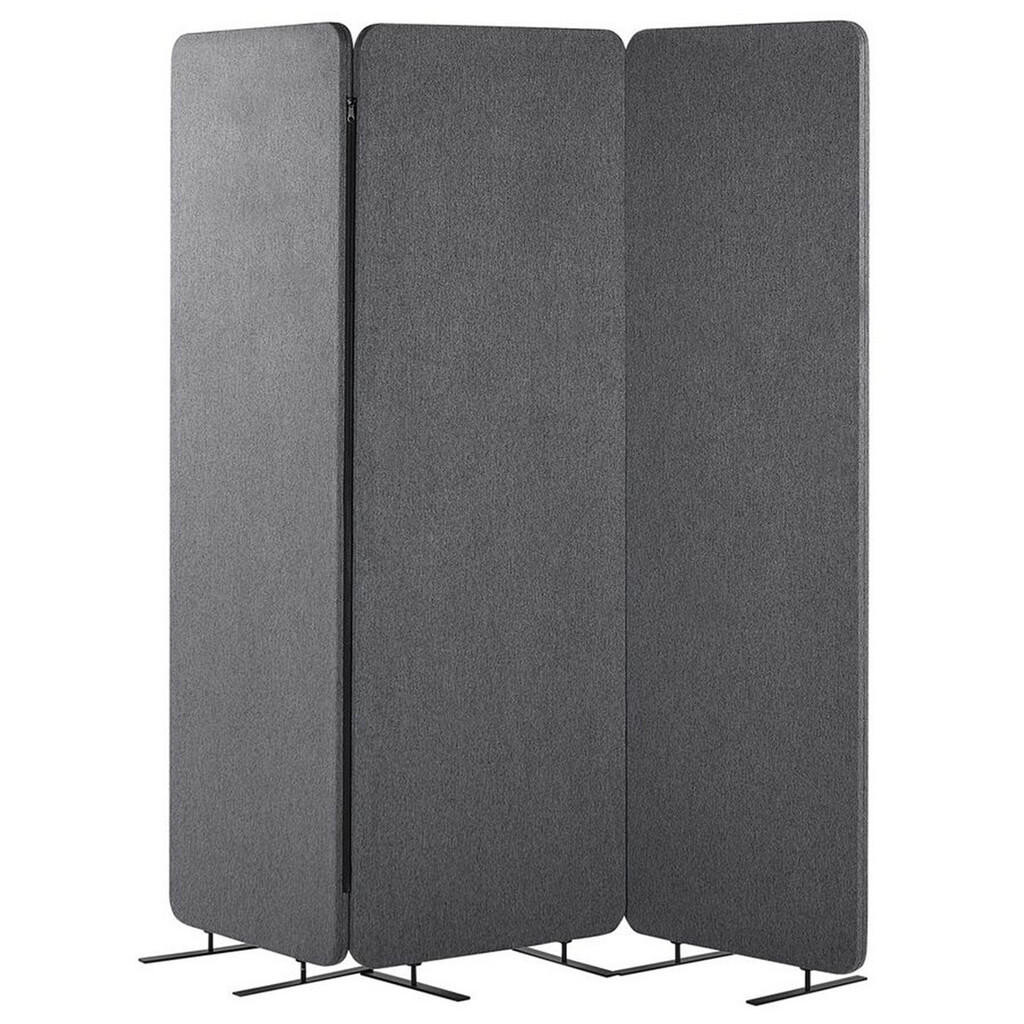 Beliani KANCELÁŘSKÝ DĚLICÍ PANEL 184/184 cm Šedý Standi