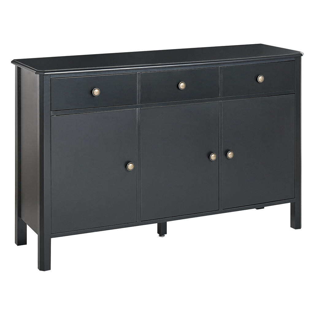Beliani SIDEBOARD se 3 dveřmi Černý Olate