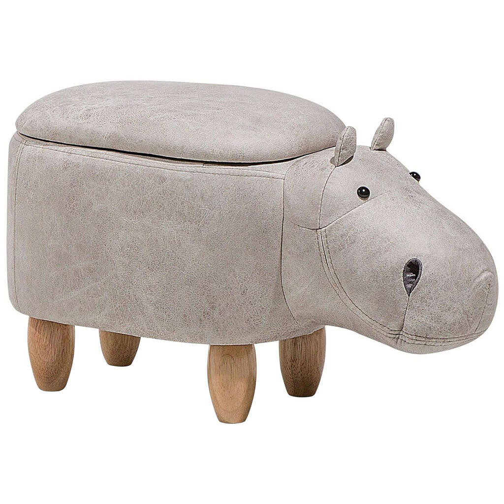 Beliani STOLIČKA VE TVARU ZVÍŘÁTKA Hippo 60/32/35 cm