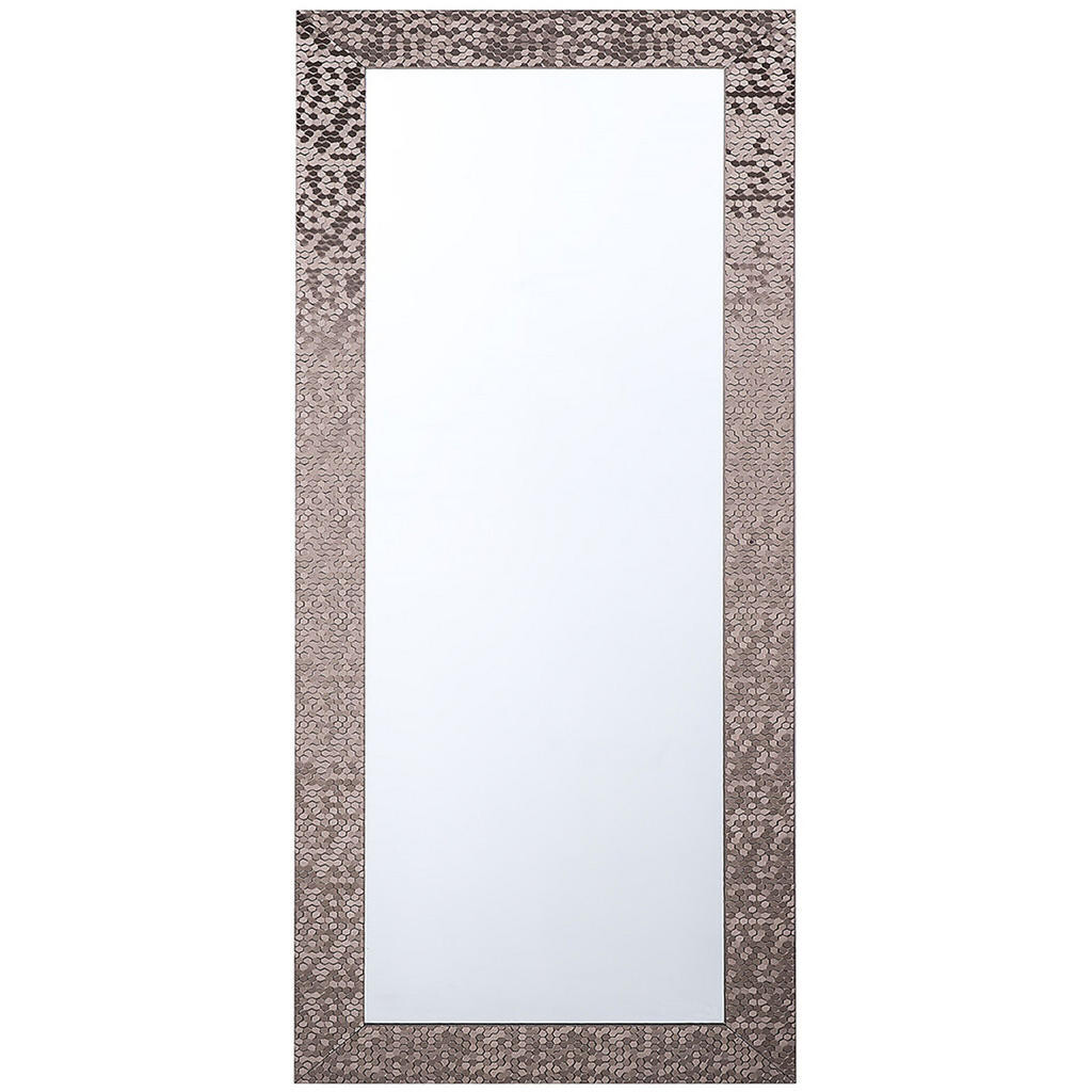 Beliani NÁSTĚNNÉ ZRCADLO hnědé obdélníkové 50/130 cm Marans