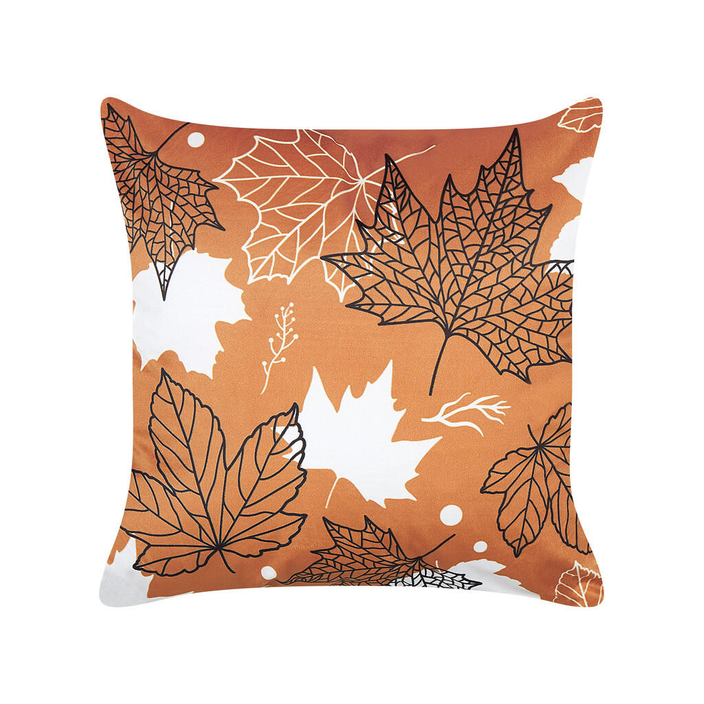 Beliani DEKORATIVNÍ POLŠTÁŘ Oranžový 45/45 cm Poinsettia
