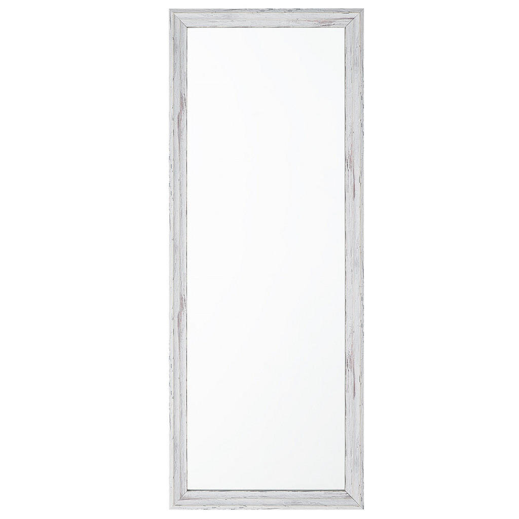 Beliani NÁSTĚNNÉ ZRCADLO bílé/Holzoptik obdélníkové 50/130 cm Benon