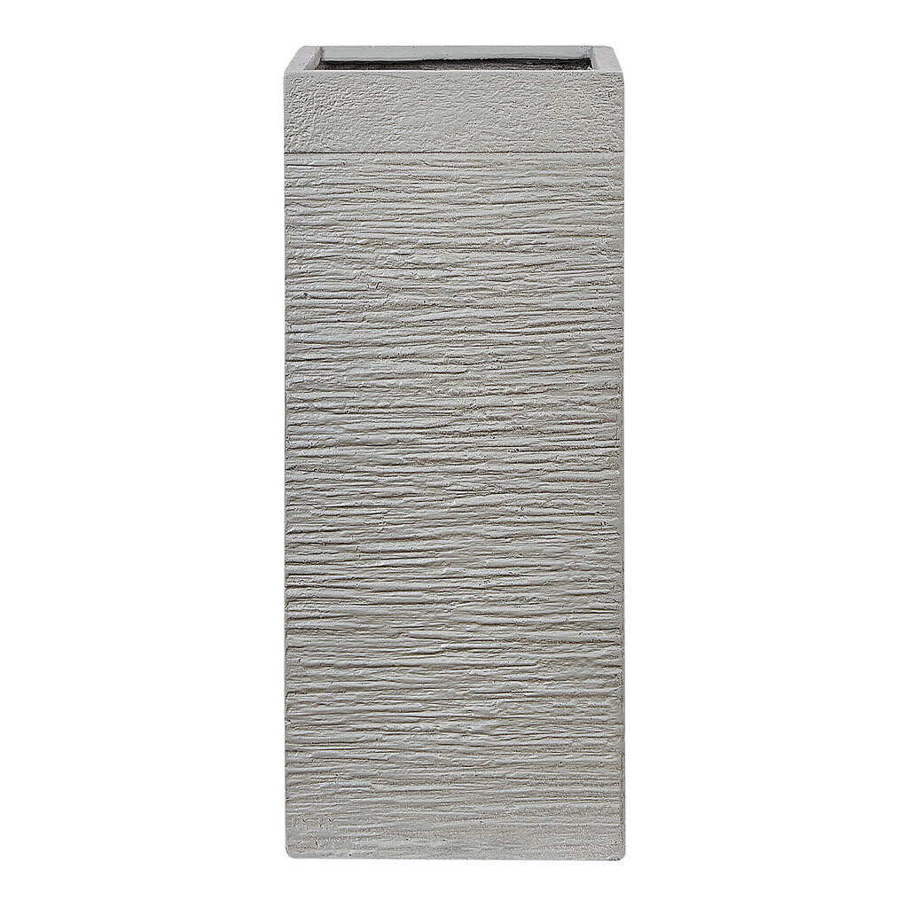 Beliani KVĚTINÁČ taupe čtvercový 26/26/60 cm Dion