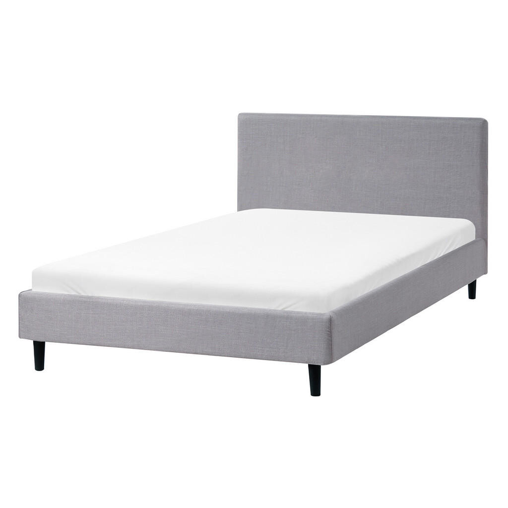 Beliani POSTEL s roštem 120/200 cm Šedá Fitou