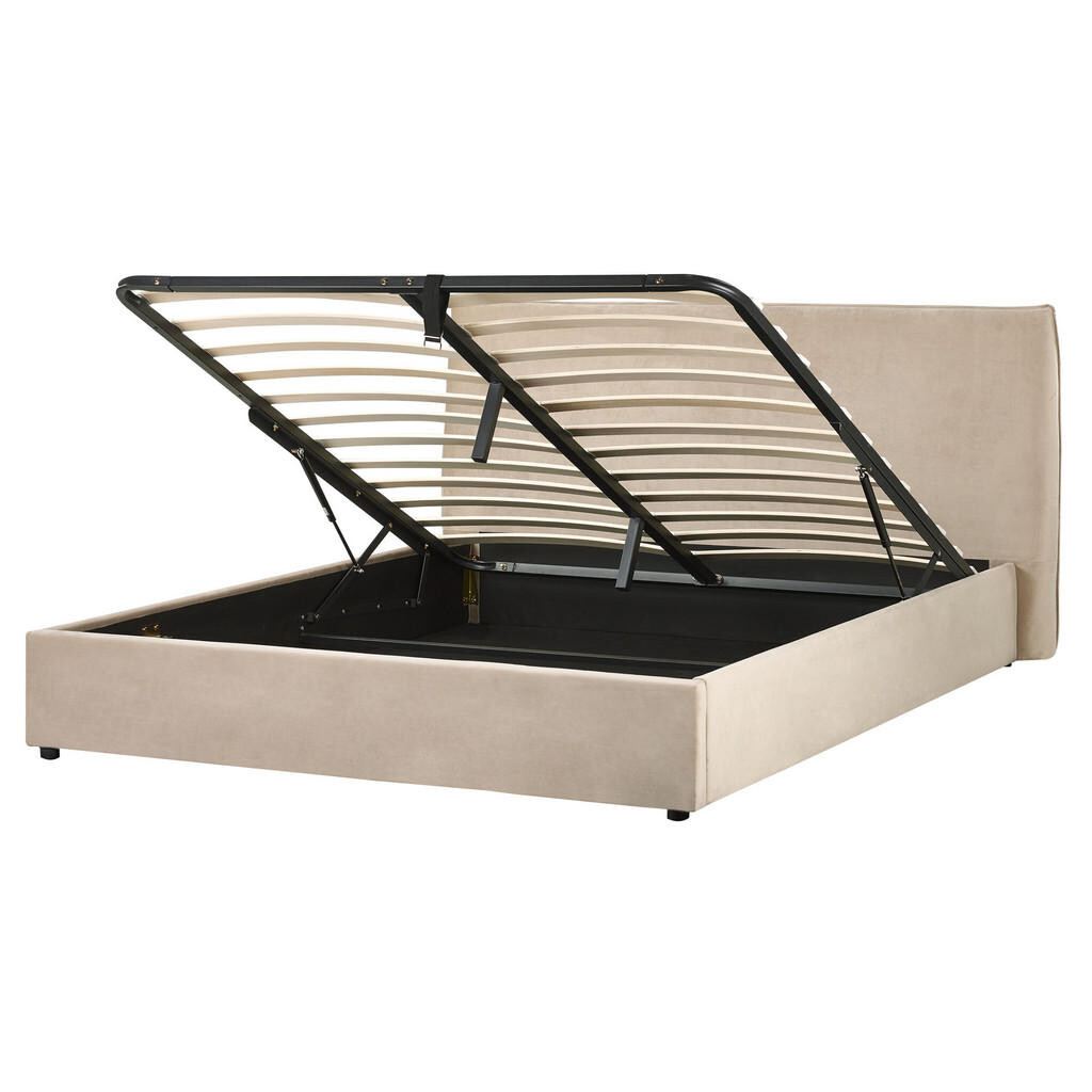 Beliani ČALOUNĚNÁ POSTEL 160/200 cm Taupe Lavaur