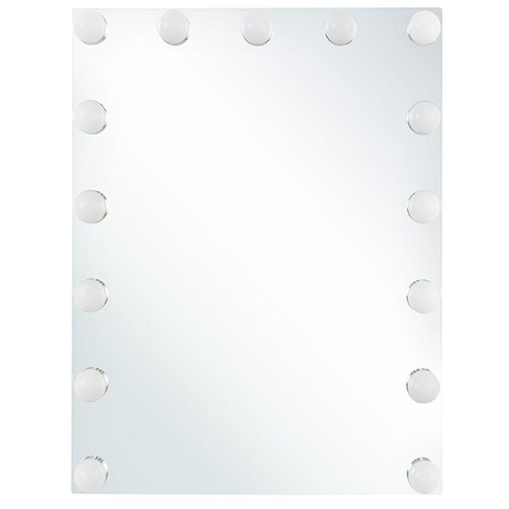 Beliani KOUPELNOVÉ ZRCADLO s LED osvětlením obdélníkové 40/50 cm Lucenay