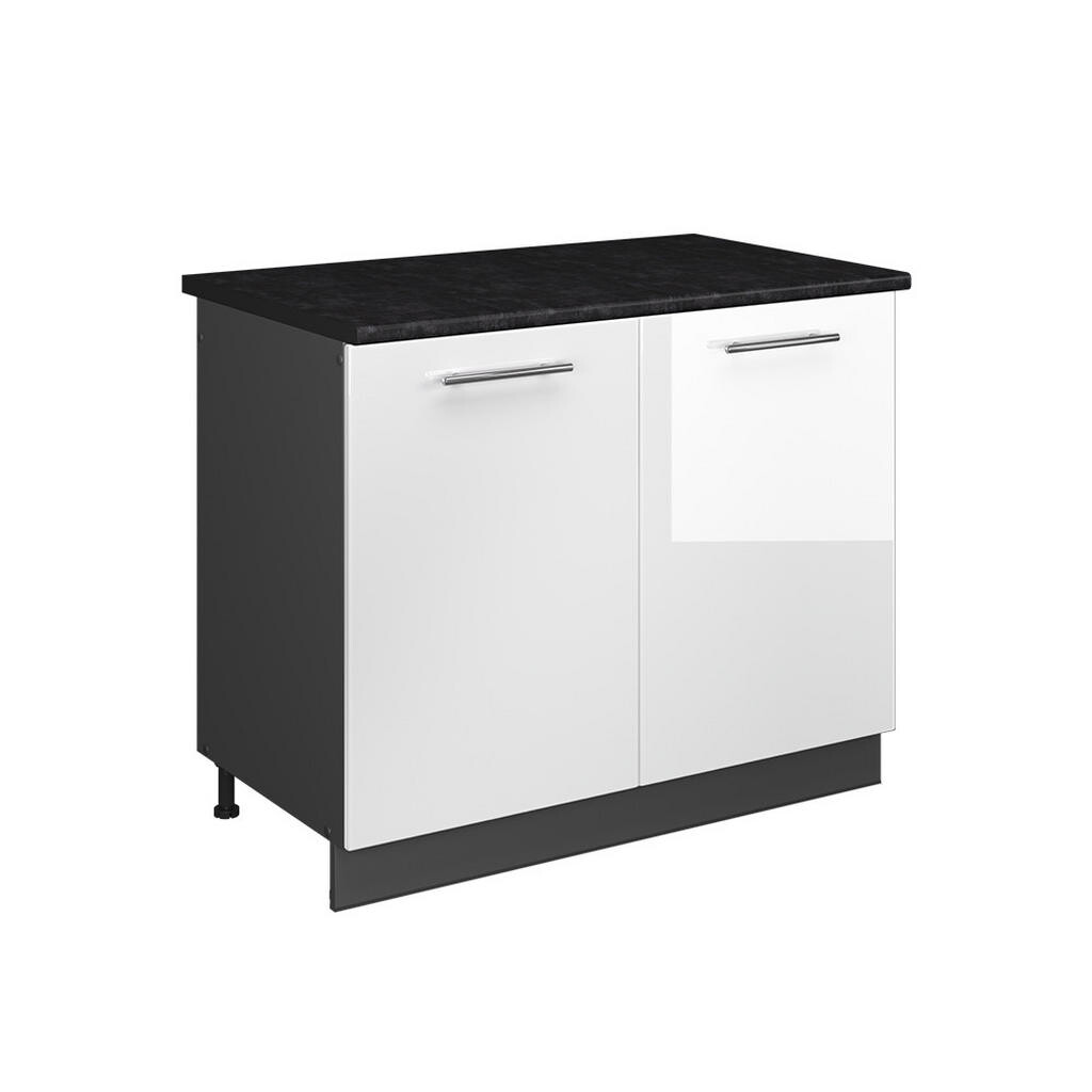 Vicco SKŘÍŇKA POD DŘEZ Fame-Line, Bílá vysoký lesk/Antracit, 100 cm, PD Antracit