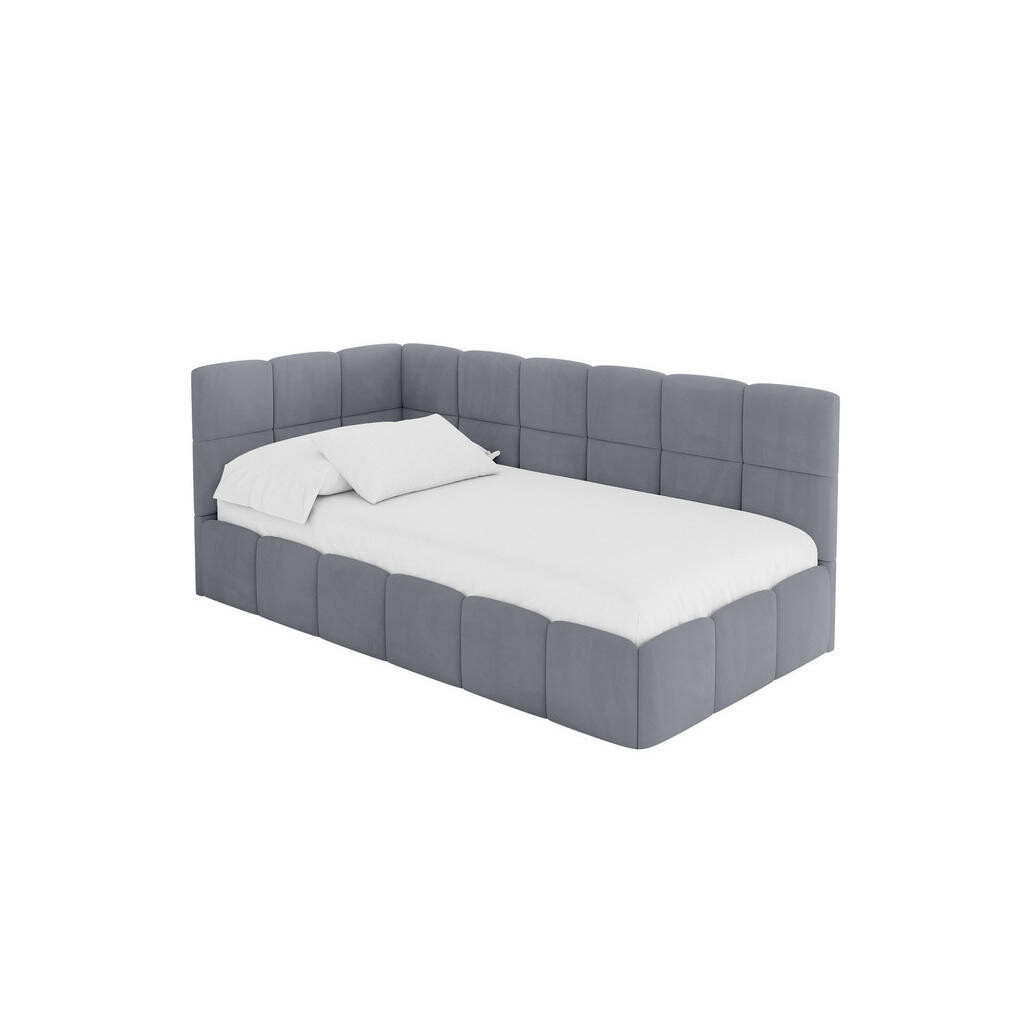 ALTDECOR JEDNOLŮŽKOVÁ POSTEL pro mládež s úložným prostorem vpravo, bez matrace - LIVY 90x200 šedá