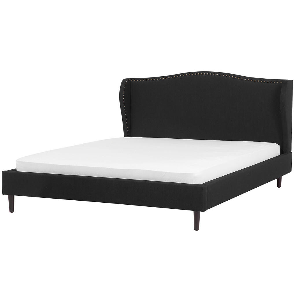 Beliani ČALOUNĚNÁ POSTEL 180/200 cm Černá Colmar