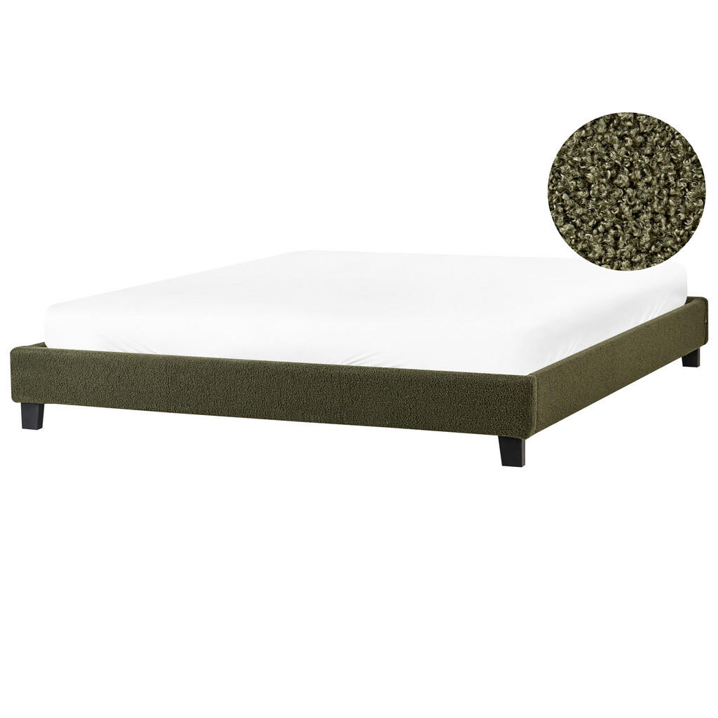 Beliani POSTEL 180/200 cm Tmavě zelená Roanne
