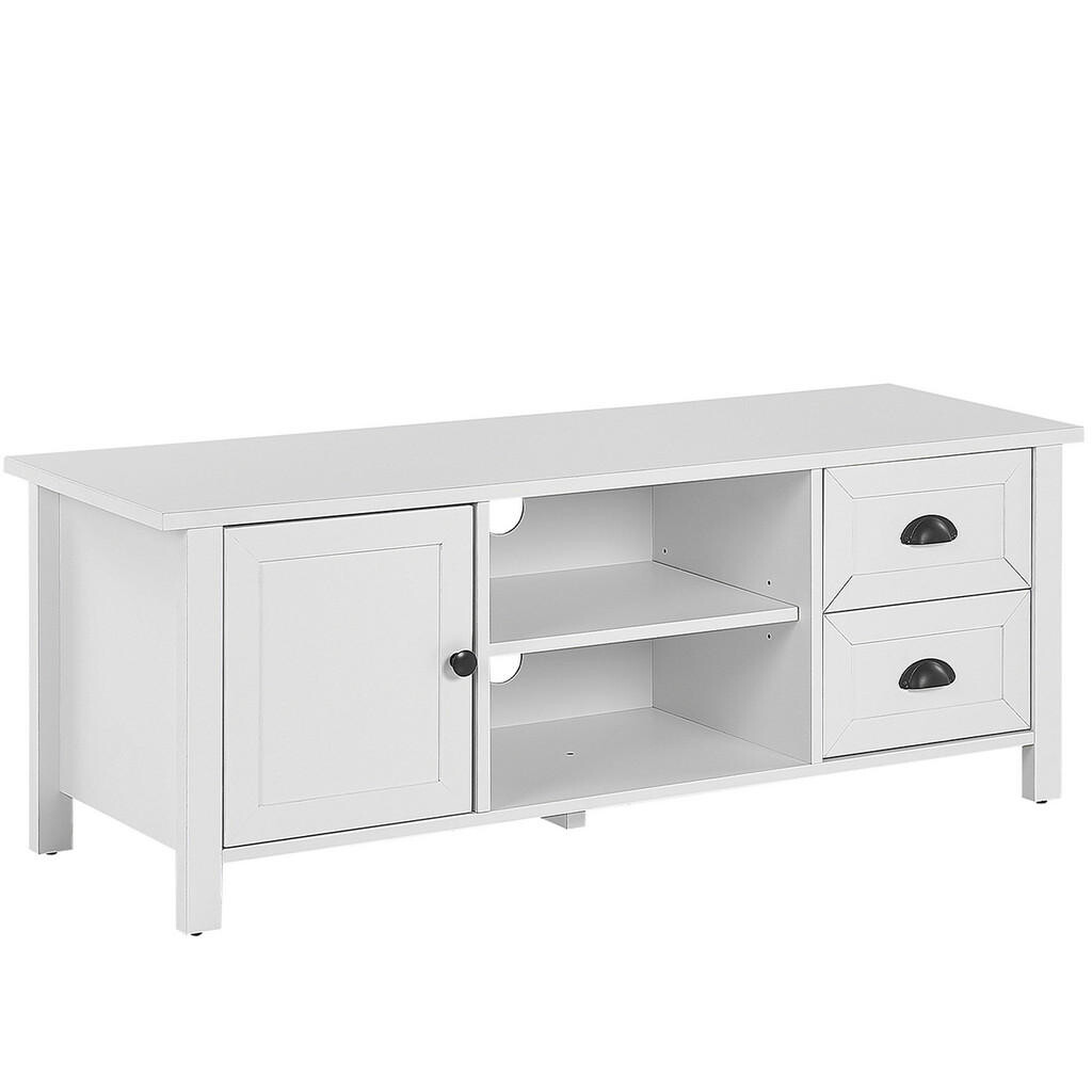 Beliani TV STOLEK Bílý HONOLULU 42/120/46 cm