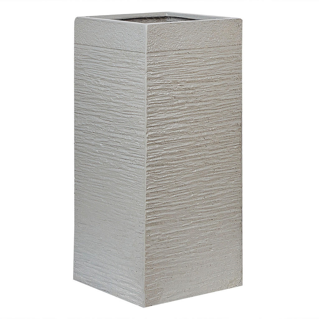 Beliani KVĚTINÁČ taupe čtvercový 33/33/70 cm Dion