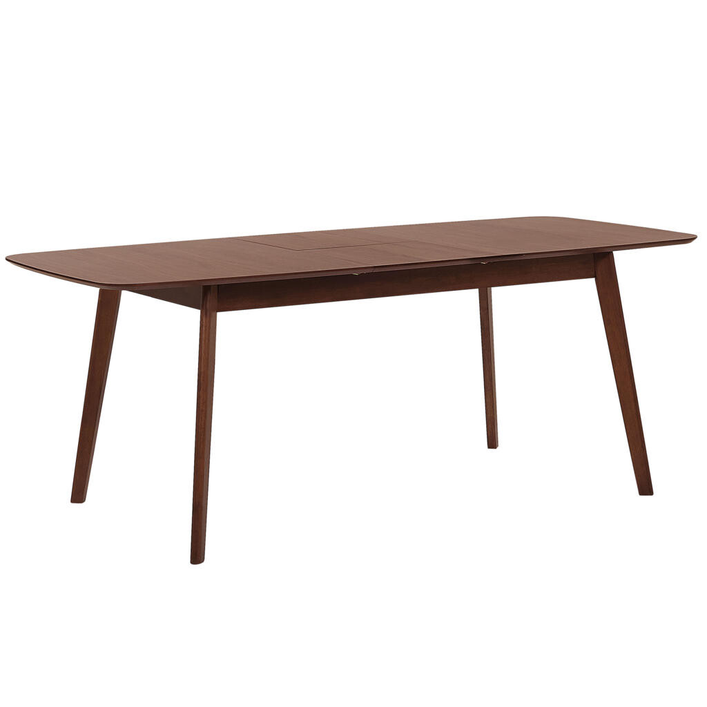 Beliani JÍDELNÍ STŮL 120-150/75/75 cm Tmavě hnědý Obdélníkový Madox