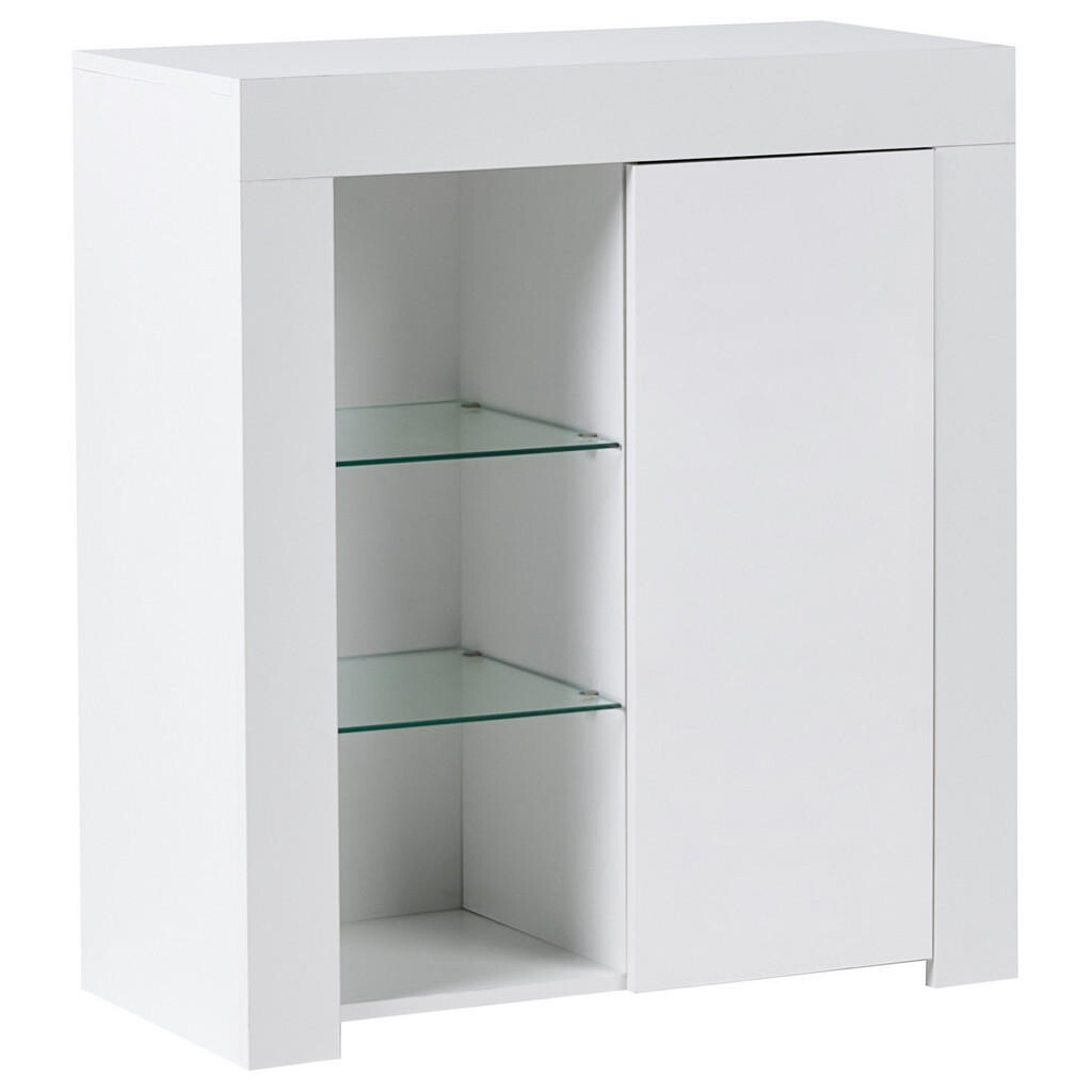Beliani SIDEBOARD s LED osvětlením Bílý Kamloops