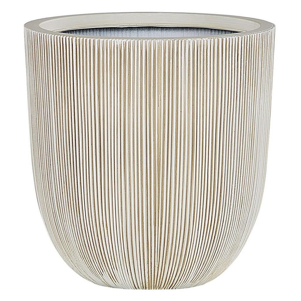 Beliani KVĚTINÁČ béžový/bílý kulatý 37/37/38 cm Chios