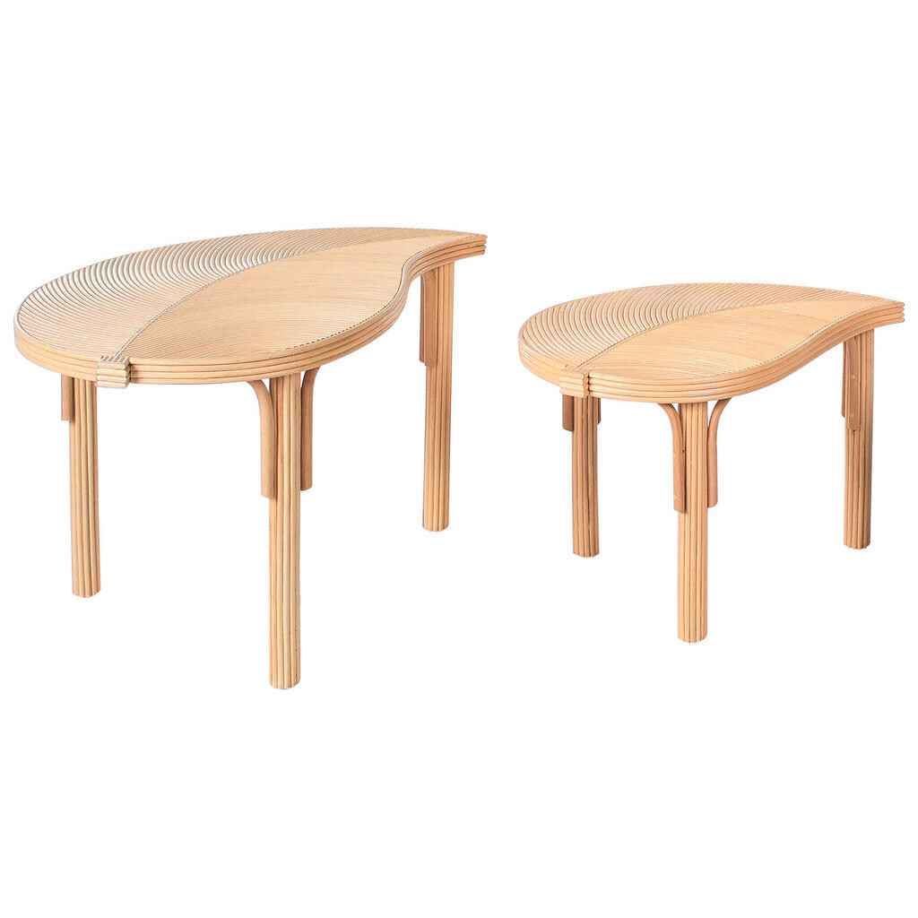 Beliani KONFERENČNÍ STOLEK sada 2 ks Ratan Přírodní