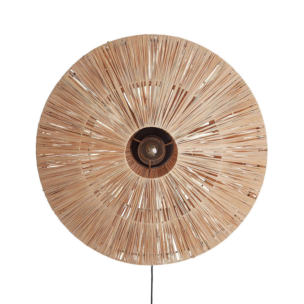 Beliani NÁSTĚNNÁ LAMPA Přírodní/Černá Lumut