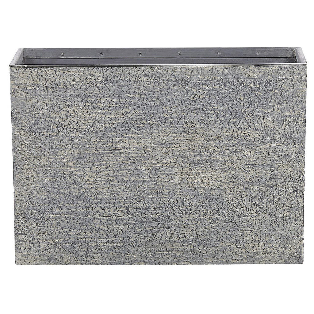 Beliani KVĚTINÁČ šedý obdélníkový 29/70/50 cm Edessa