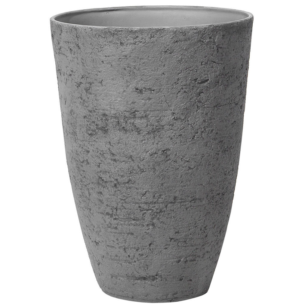 Beliani KVĚTINÁČ šedý kulatý 51/51/71 cm Camia