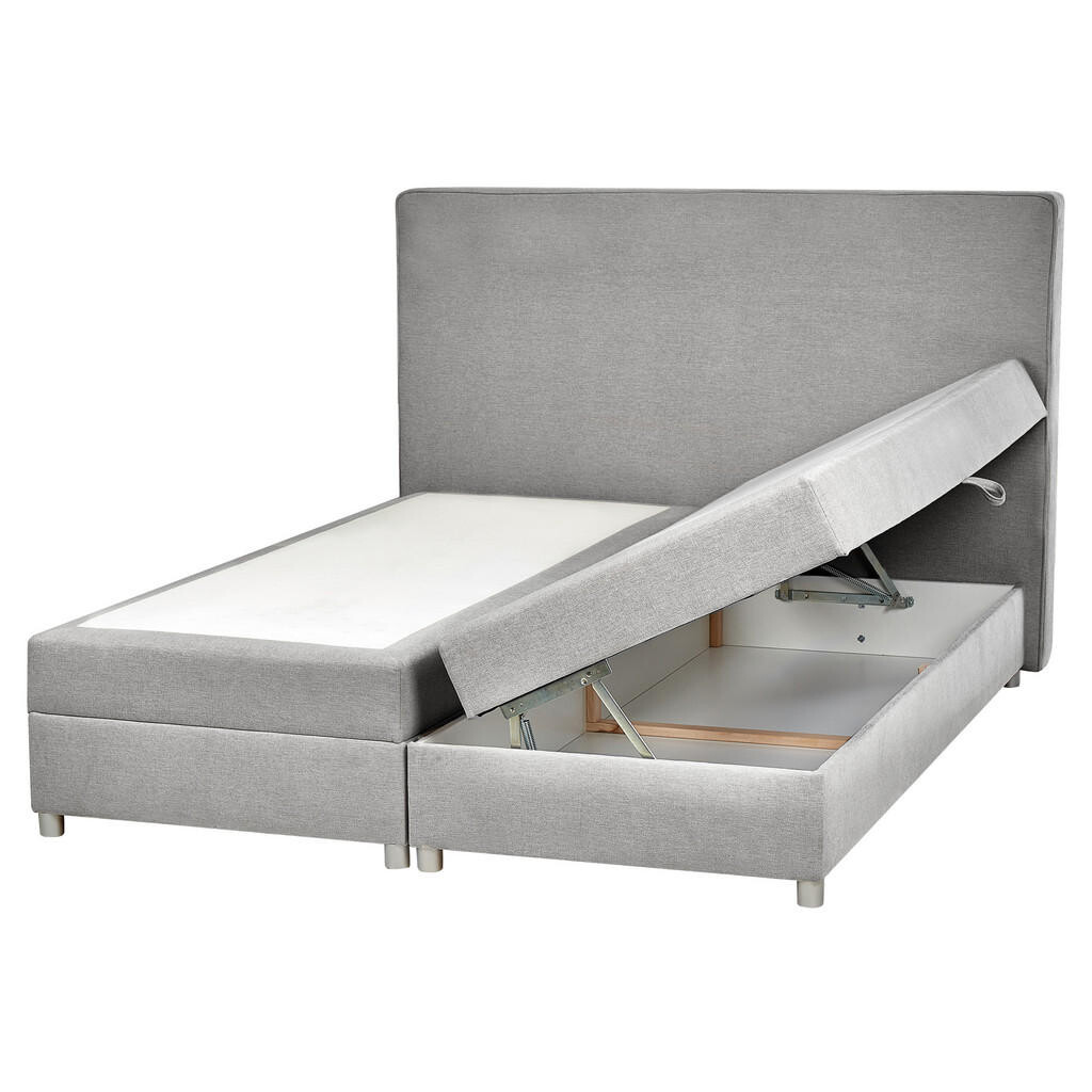 Beliani BOXSPRINGOVÁ POSTEL 160/200 cm Světle šedá Minister