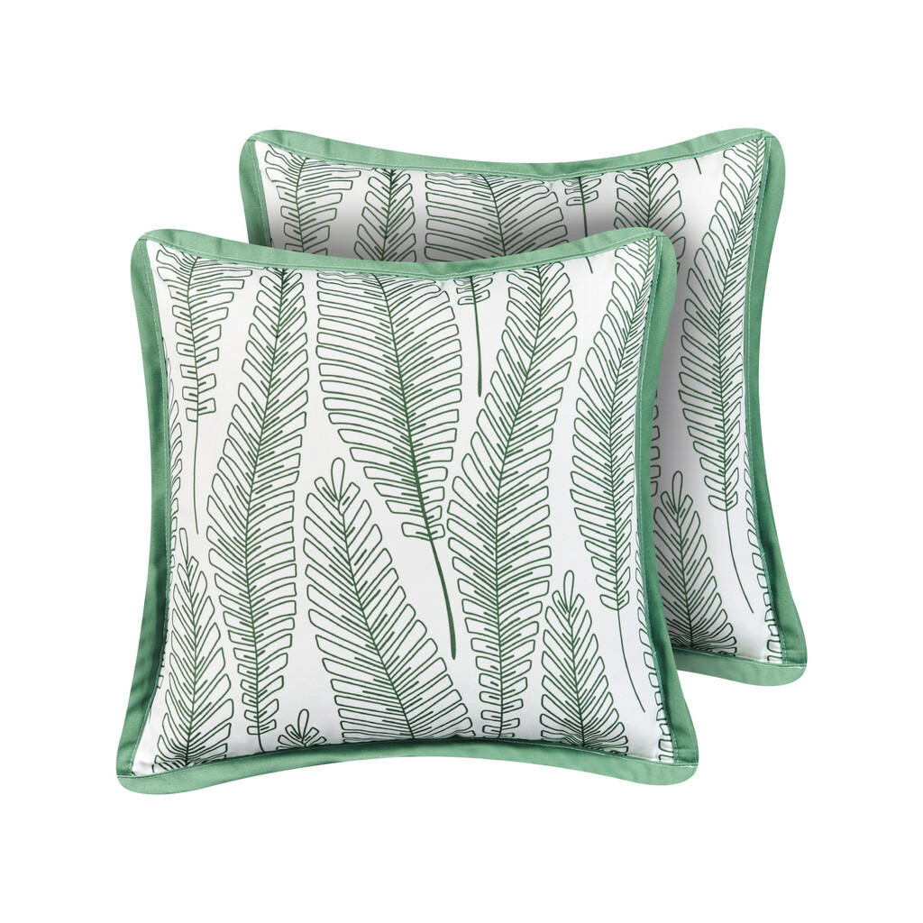 Beliani ZAHRADNÍ polštář sada 2 ks Zelený 45/45 cm Meadow