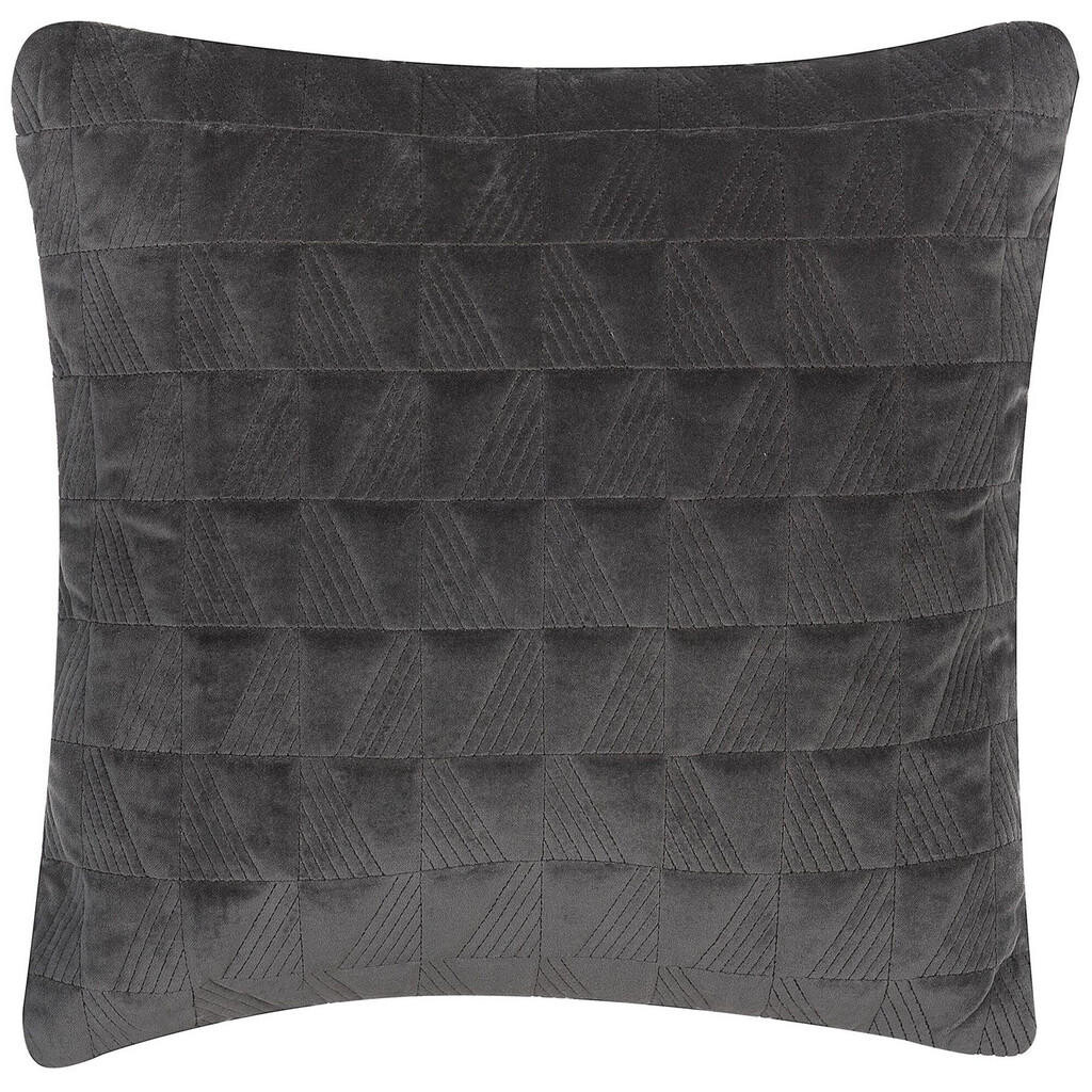 Beliani DEKORATIVNÍ POLŠTÁŘ Tmavě šedý 45/45 cm Lalam