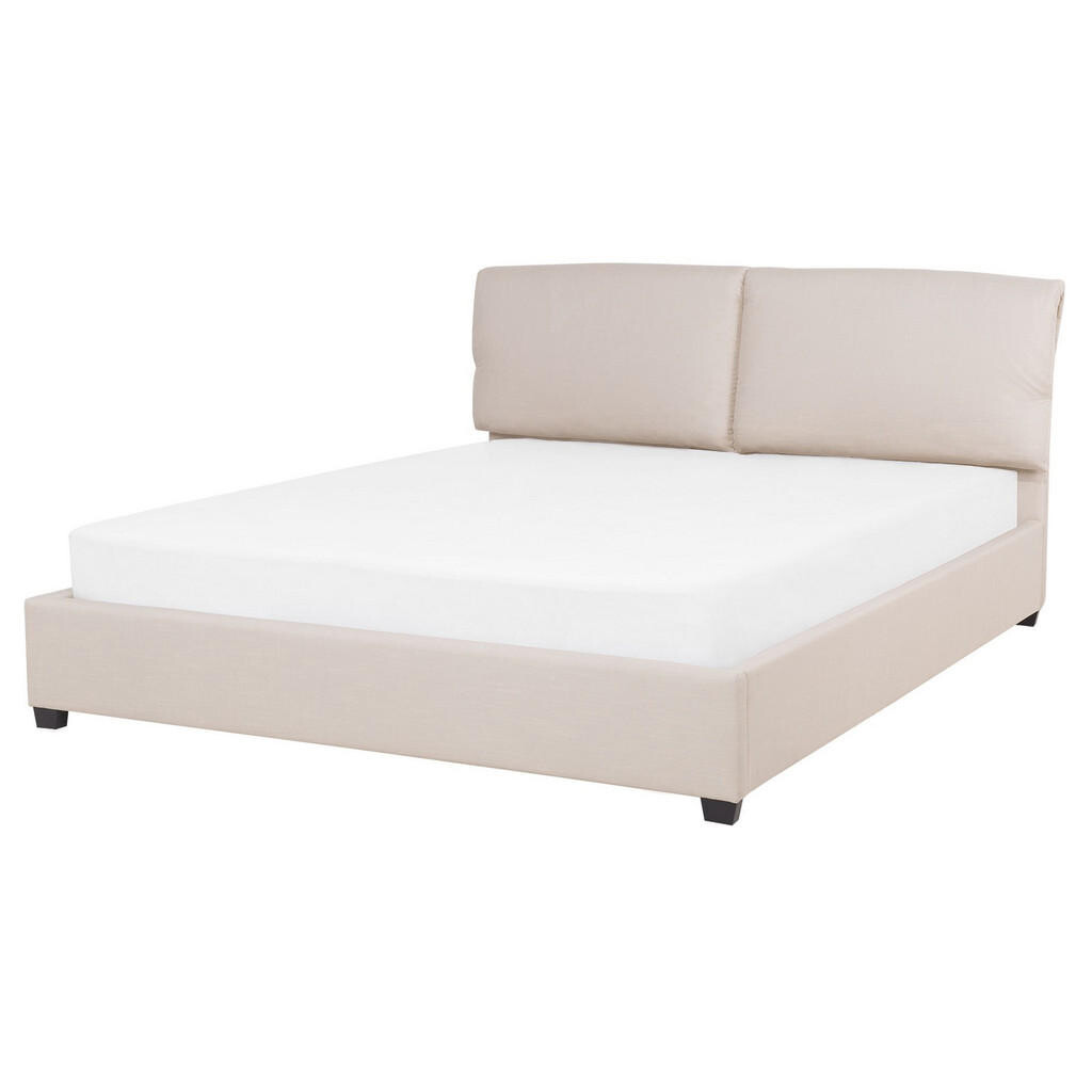 Beliani ČALOUNĚNÁ POSTEL 160/200 cm Světlá Béžová Belfort