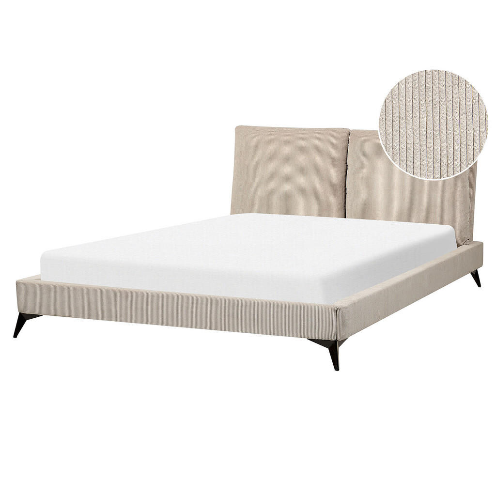 Beliani ČALOUNĚNÁ POSTEL 160/200 cm Taupe Melle