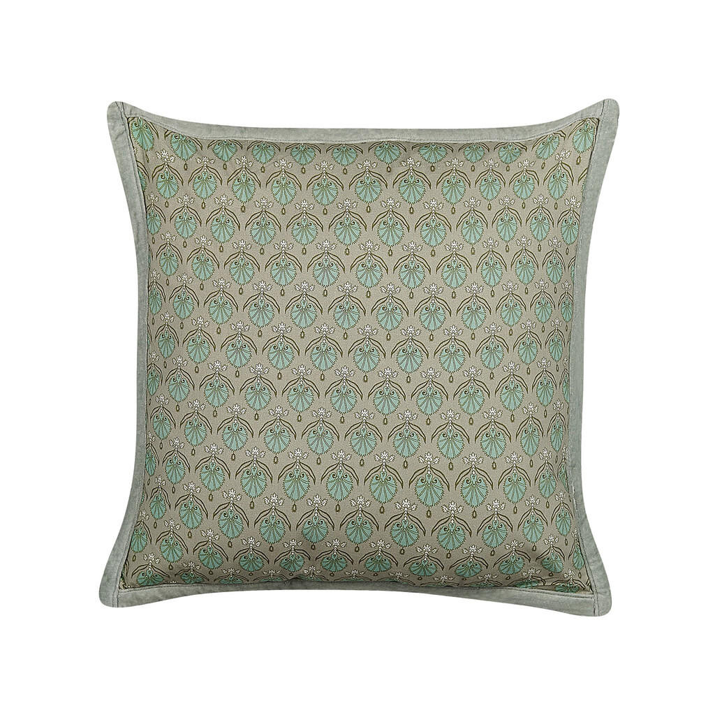 Beliani DEKORATIVNÍ POLŠTÁŘ Olivově zelený 45/45 cm Pictus