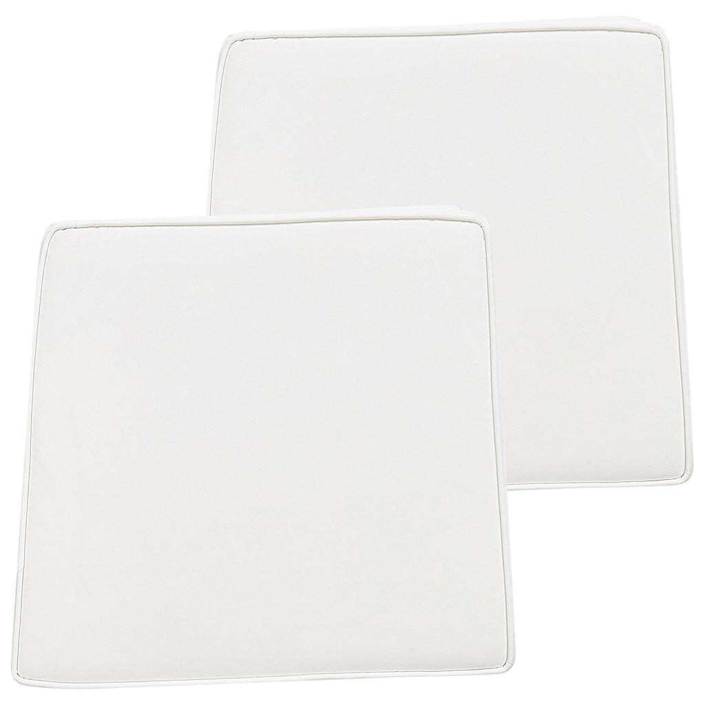 Beliani POLŠTÁŘ na zahradní židli sada 2 ks Krémově bílý 37/34 cm Terni