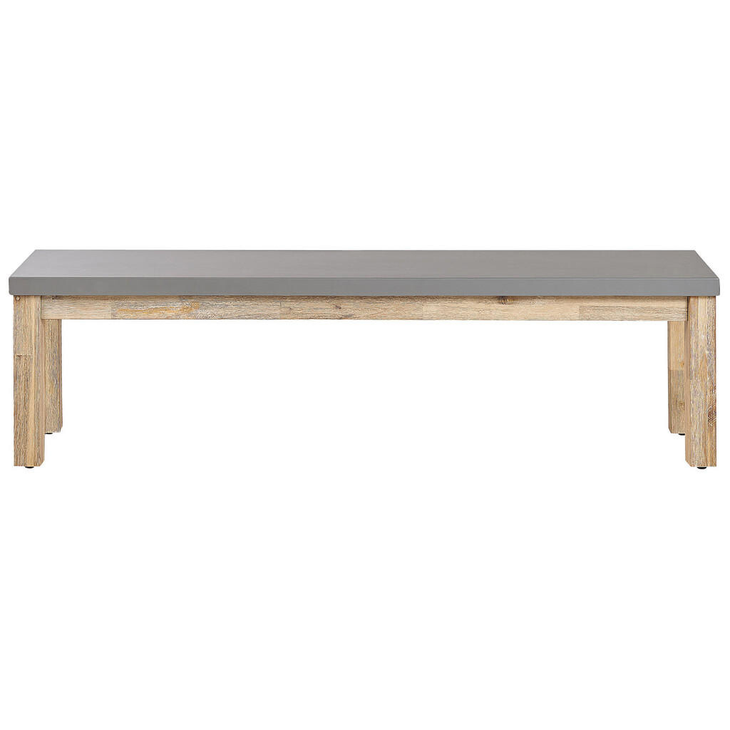 Beliani SEDACÍ LAVICE Beton/Akáciové dřevo šedá/světlejší Odstín dřeva 160 cm Ostuni