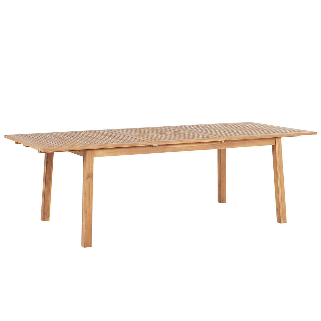 Beliani ZAHRADNÍ STŮL Akáciové dřevo světle hnědý 180-240/100 cm vysunovací Cesana