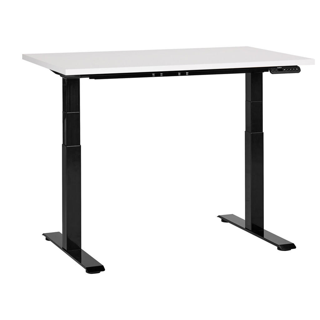 Beliani PSACÍ STŮL bíločerný 120/72 cm elektrický výškově nastavitelný Destin III