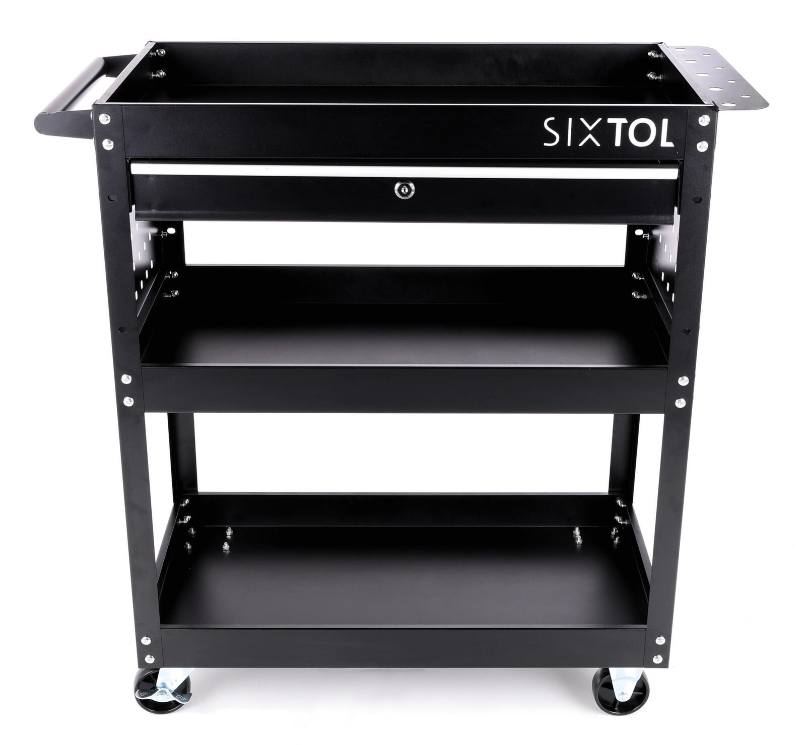 Dílenský vozík na nářadí MECHANIC TROLLEY ROGER DRAWER, 3 police + 1 šuplík SIXTOL