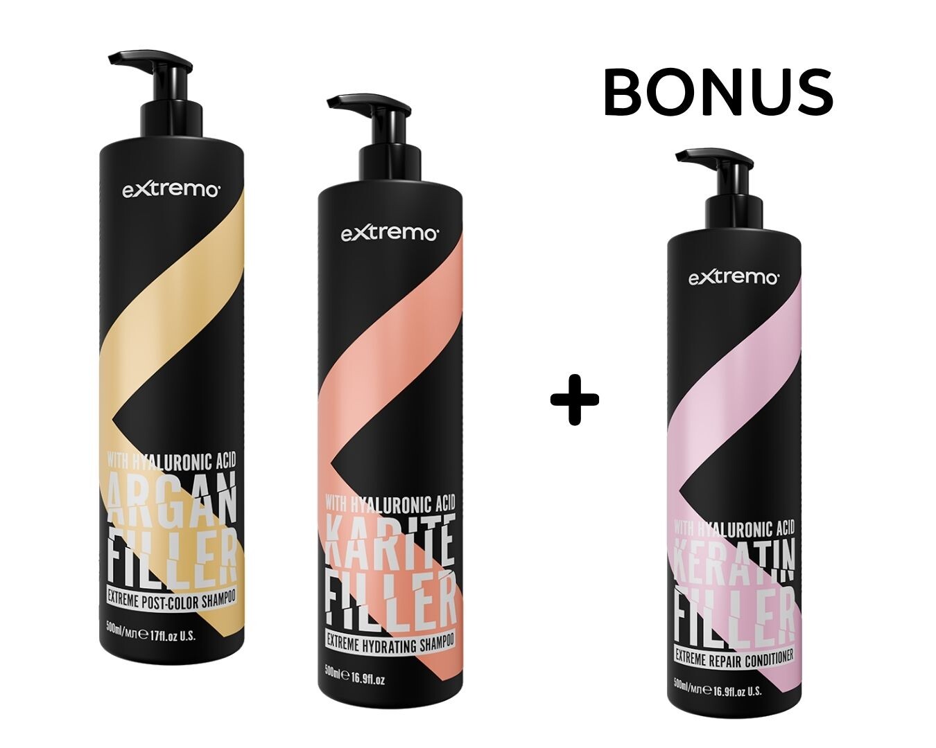 NAKOMBINUJ SI: Extremo Filler Therapy - 2x šampon, 500 ml + kondicionér, 500 ml (dle vlastního výběru)