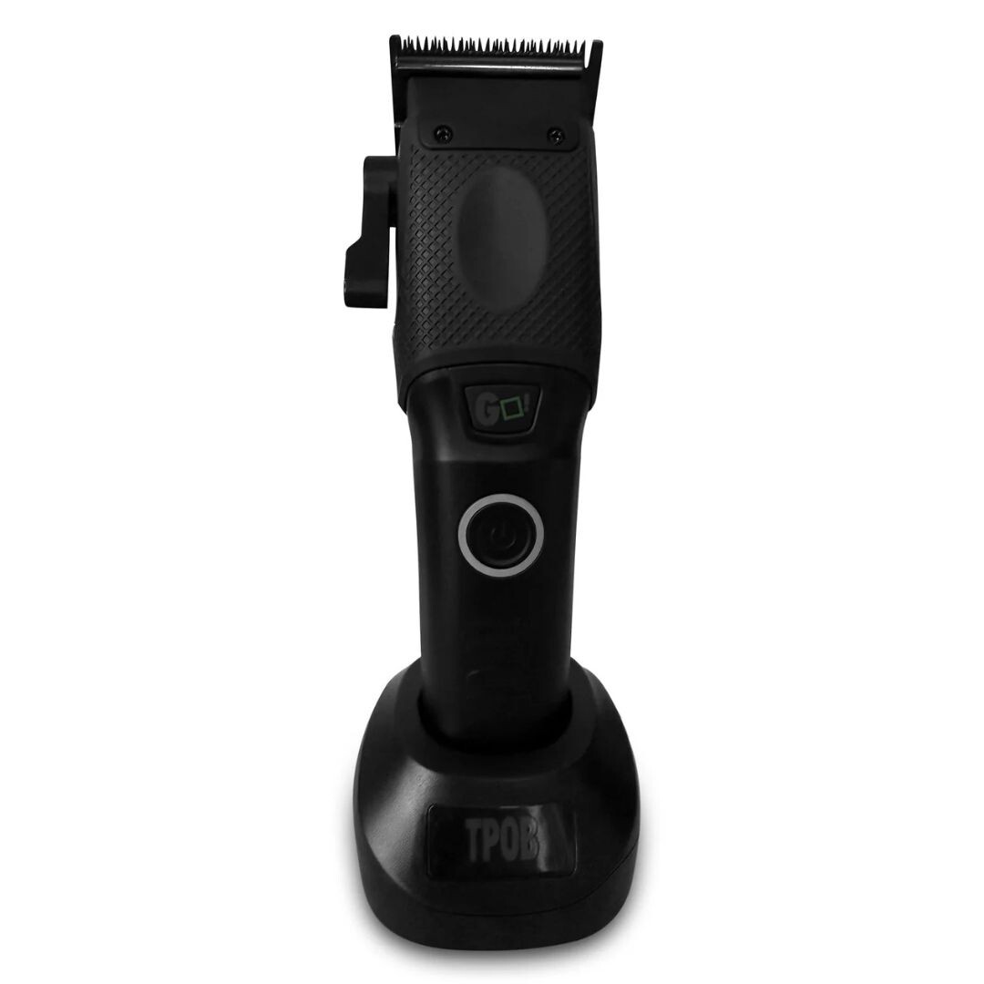 TPOB GO! Clipper - profesionálny strihací strojček s dvomi rýchlosťami + M22 olej na mazanie strojčekov, 200 ml Black - černý
