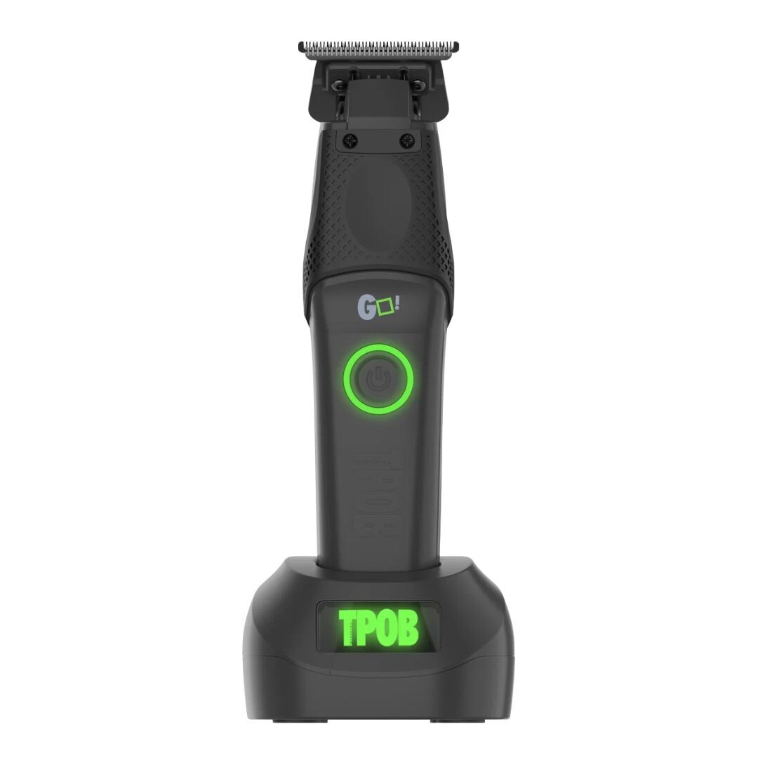 TPOB GO! Trimmer - profesionální konturovací strojek + M22 olej na mazání hlavice, 100 ml Black - černý