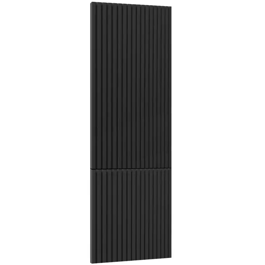 Kuchyňská dvířka Luxeo F14-D60ZL_D60R rýhované černá