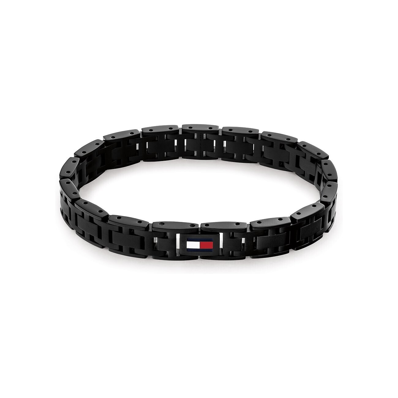Tommy Hilfiger Černý ocelový náramek pro muže H-Link 2790717