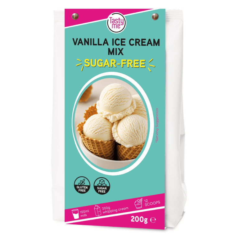 Směs na vanilkovou zmrzlinu bez cukru,bezlepková směs 200g - Tasty Me