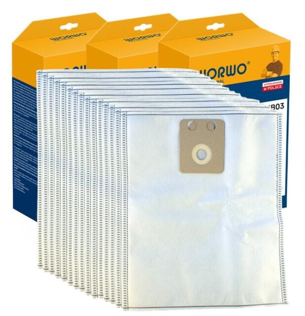 Sáčky WORWO NFMB03 Professional pro Nilfisk Business, Saltix 10, VP100, VP300 a další 15ks