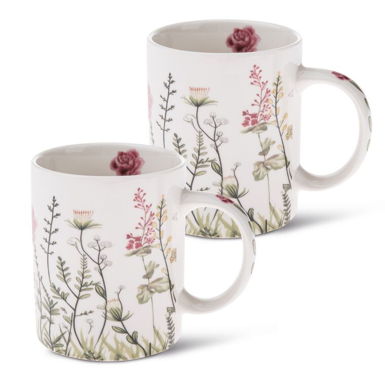 Sada porcelánových hrnků LETNÍ ZAHRADA 330 ml 2 ks