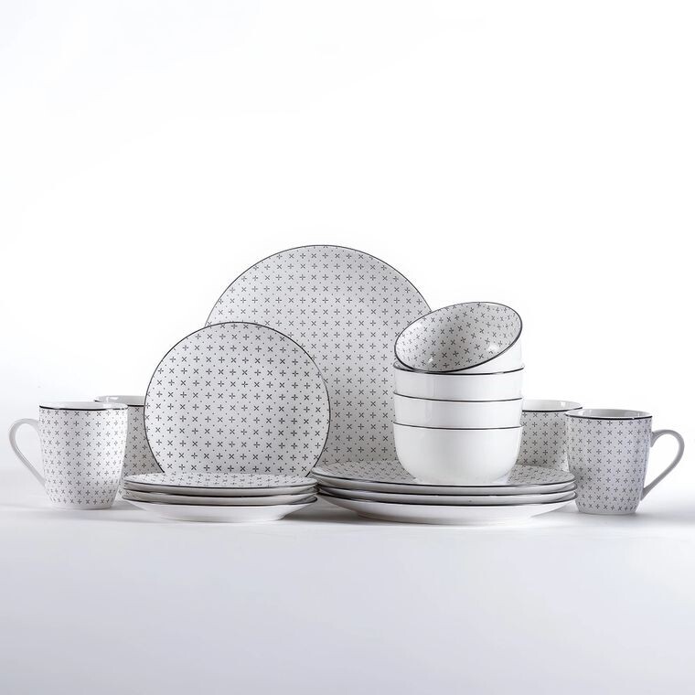 Porcelánová jídelní souprava LISBON 16 ks