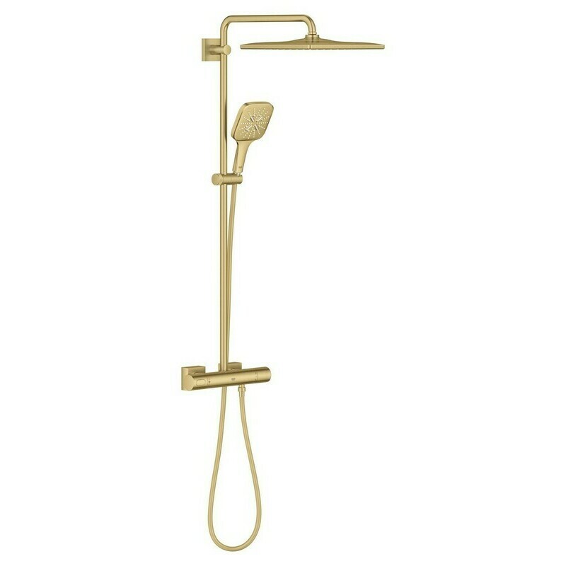 Systém sprchový termostatický Grohe Rainshower SmartActive 310 Cube kartáčovaný Cool Sunrise