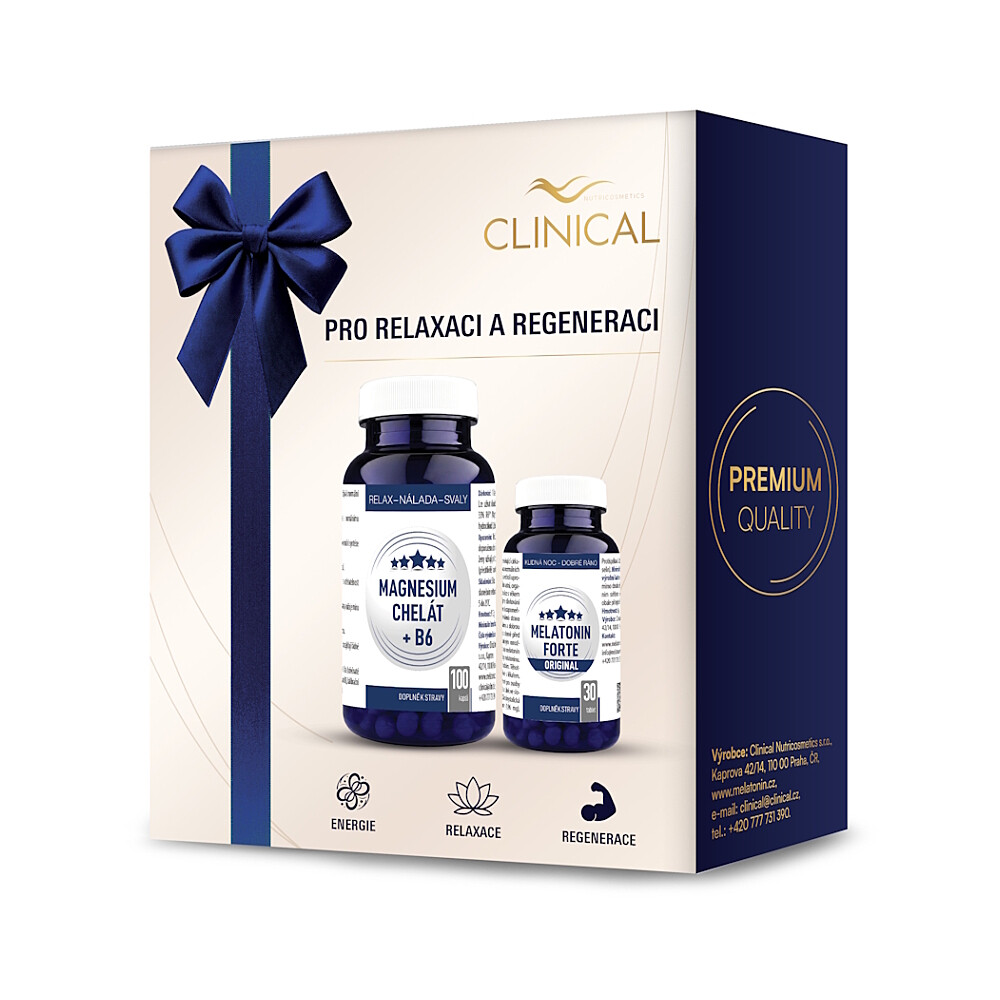 CLINICAL Magnesium Chelát B6 + Melatonin Forte Original 1+1