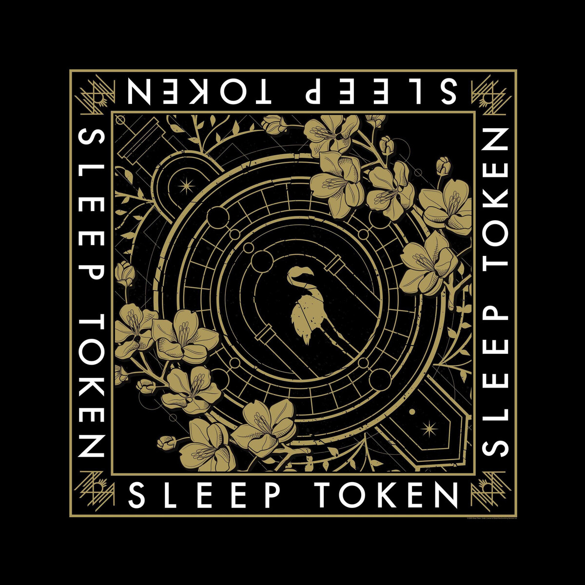 šátek SLEEP TOKEN - EVEN IN ARCADIA CREST - černý - RAZAMATAZ