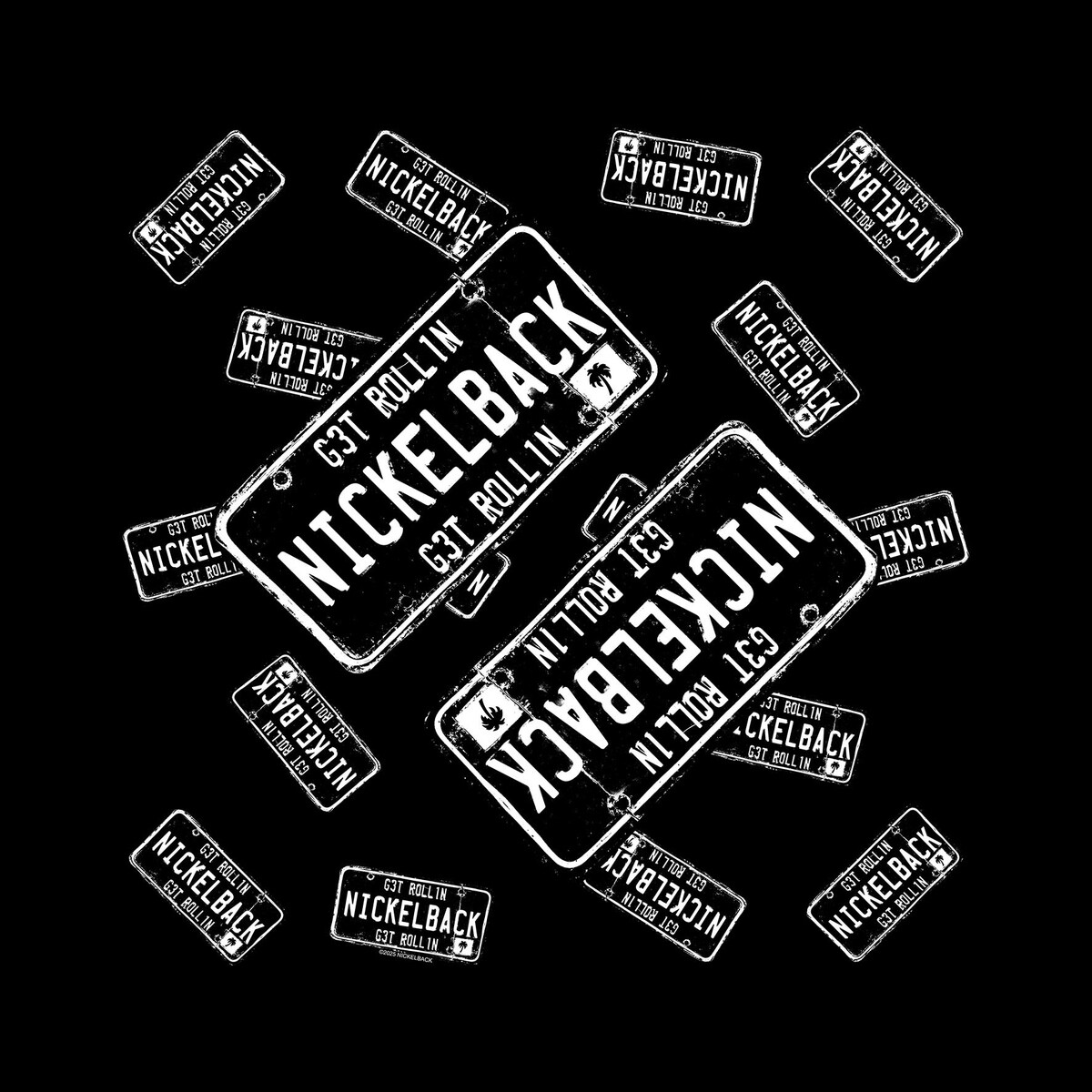 šátek NICKELBACK - GET ROLLIN' - černý - RAZAMATAZ